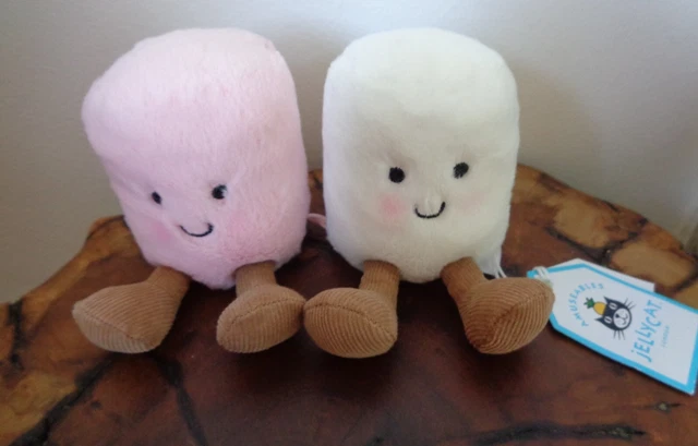 Jellycat Amuseables Pink and White Marshmallows Stuffed Toy, 3.5 inches | Food Plush | Fun Gift Idea main image 1